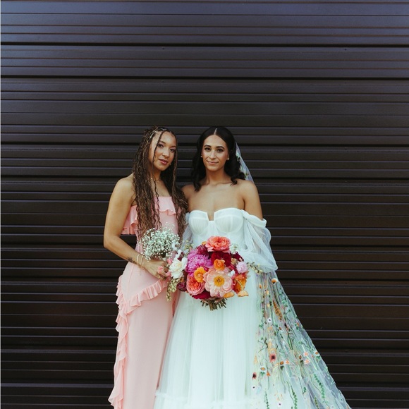Pink formal Ruffle Dress - Picture 5 of 7